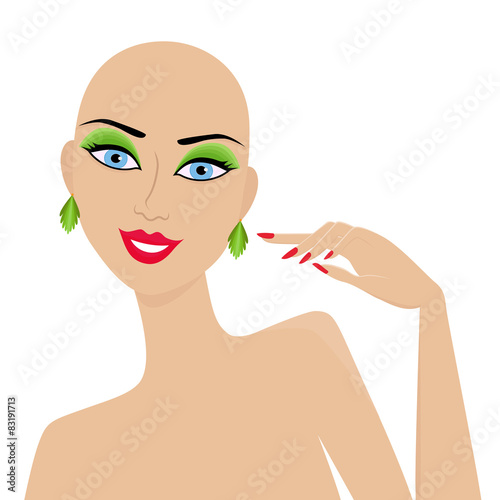 Abstract female hairless mannequin