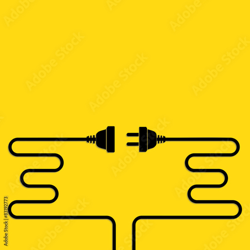 Concept connection, disconnection, electricity.
