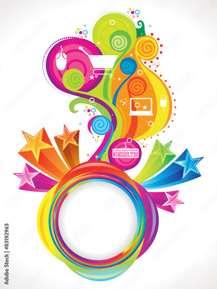 abstract colorful artistic explode background