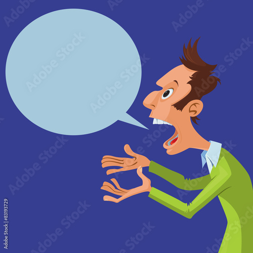 screaming man
