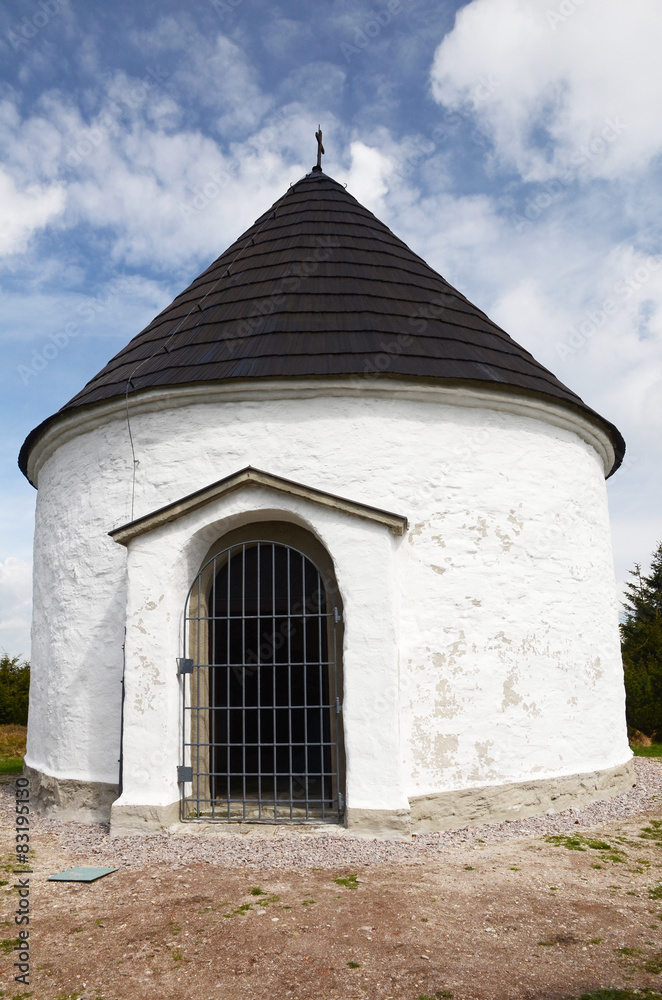Fototapeta premium Kunstatska kaple (chapel) in Orlic Mountains (Orlicke hory).