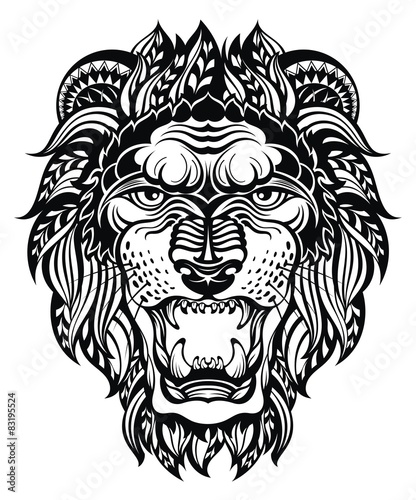 Fototapeta Naklejka Na Ścianę i Meble -  Lion Head Graphic.Leo