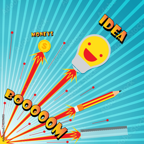 Boom Idea Concept.Vector Illustration