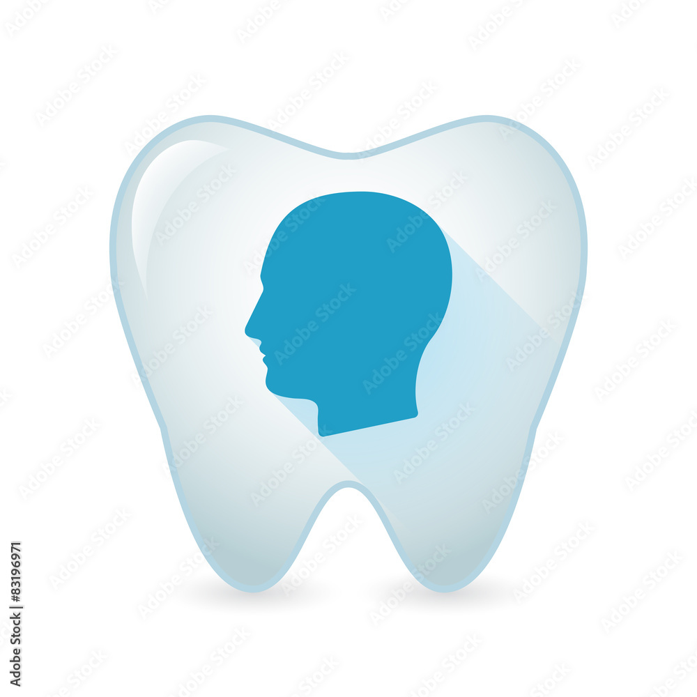 Tooth icon with a male head
