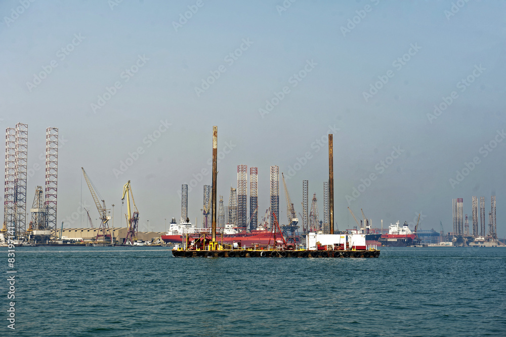 bahrein puits de pétrole en mer