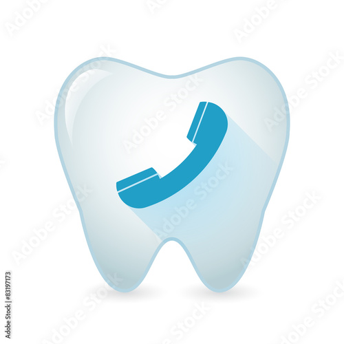 Tooth icon with a phone
