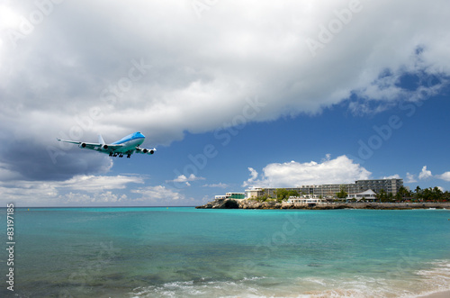 Landing at Princess Juliana international airport, Sint Maarten