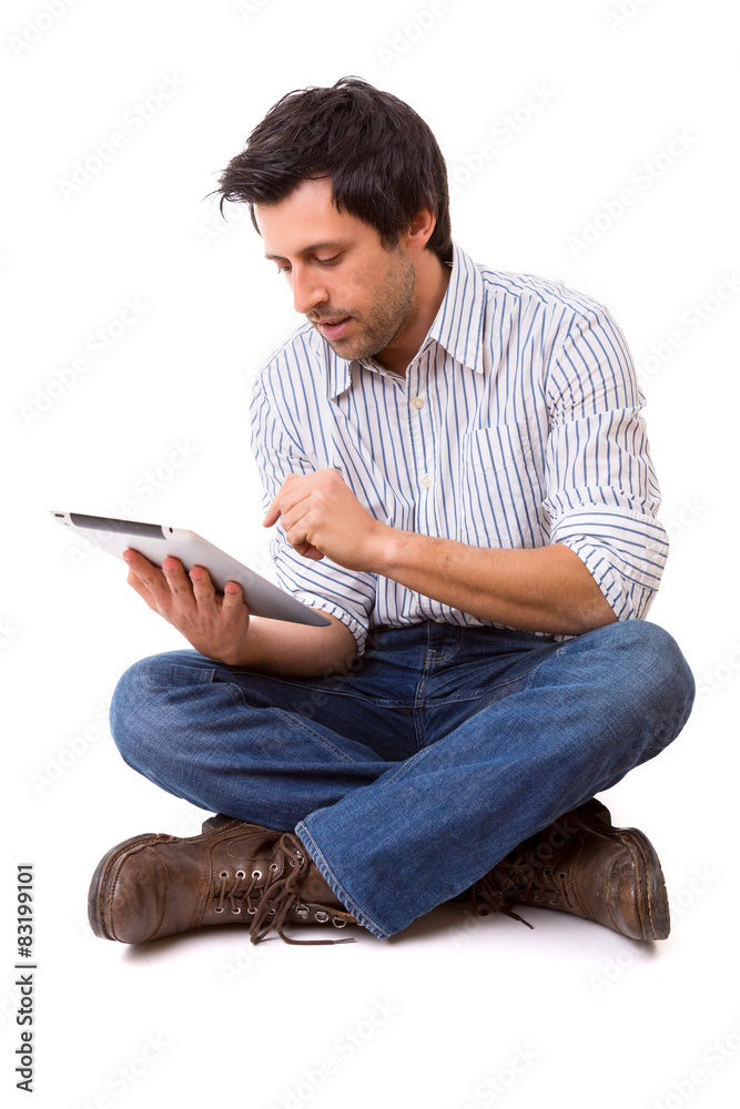 Man with tablet computer Man with tablet computer