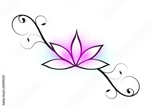 Fototapeta Naklejka Na Ścianę i Meble -  fiore di loto tattoo