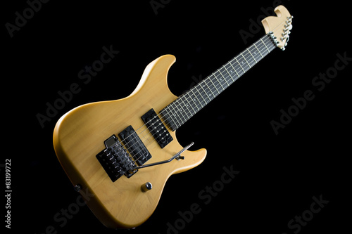 electric guitar natural wood