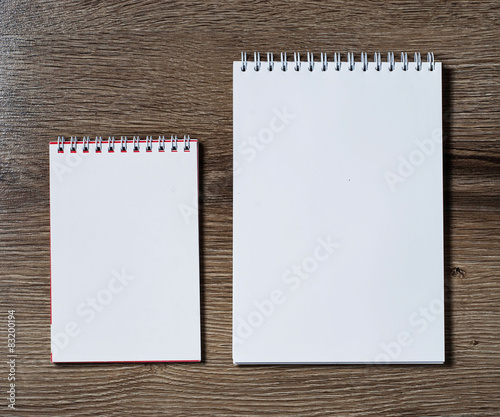  Open notebook with empty pages