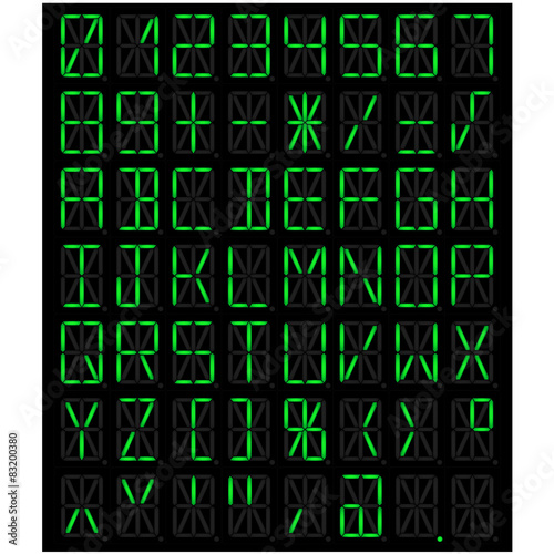 Caratteri display 16 segmenti