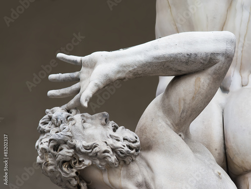 Fotografie rape of sabine women statue detail