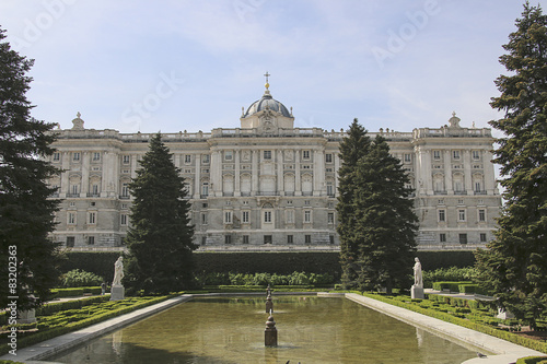 Spain. Royal Palace in Madrid. Facade.