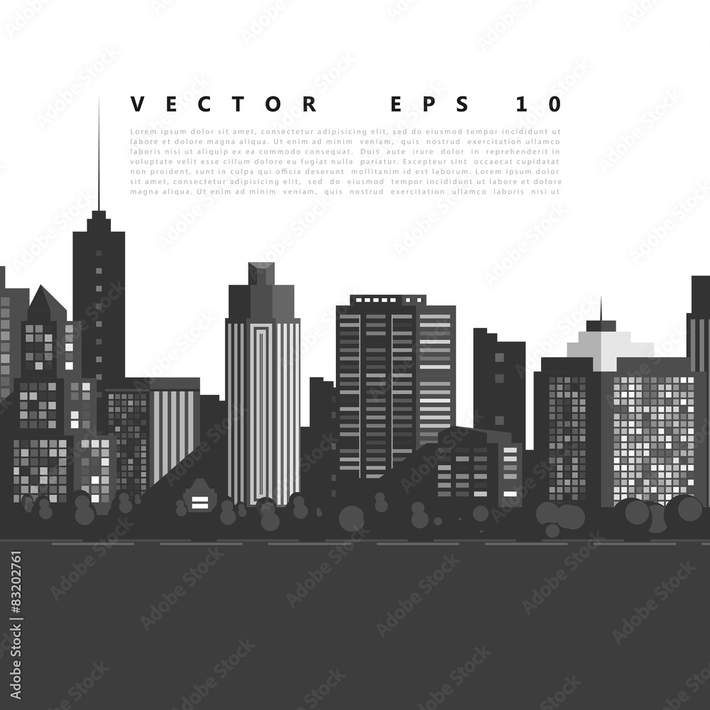 Vector modern city.