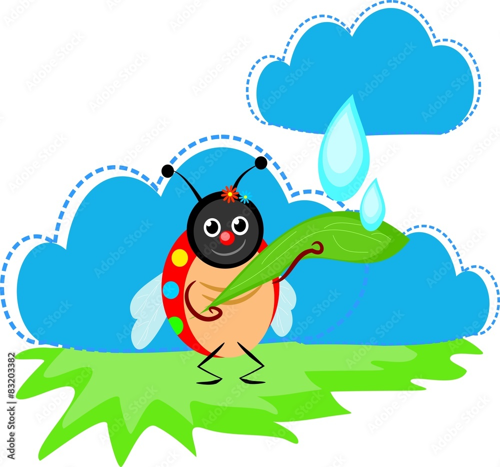Ladybug catching rain Ladybug catching rain