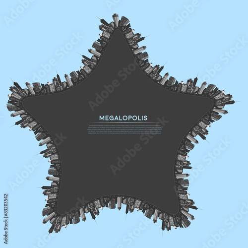 Vector star modern city. 