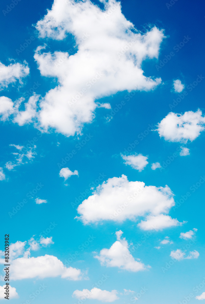 Fototapeta premium blue sky background with white clouds
