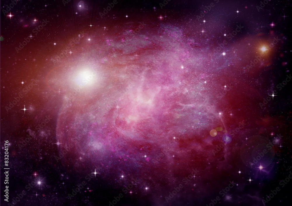 Naklejka premium galaxy in a free space