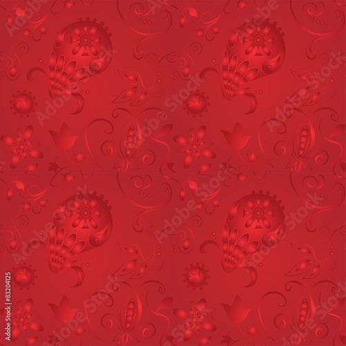 Paisley silk imitation seamless pattern Vector