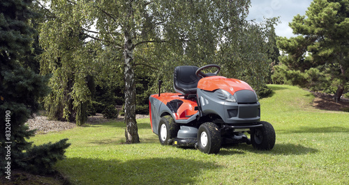 Small tractor for cutting lawn