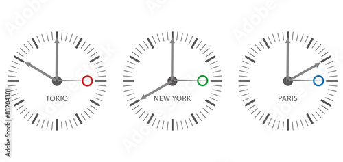 Weltzeit Paris Tokio New York