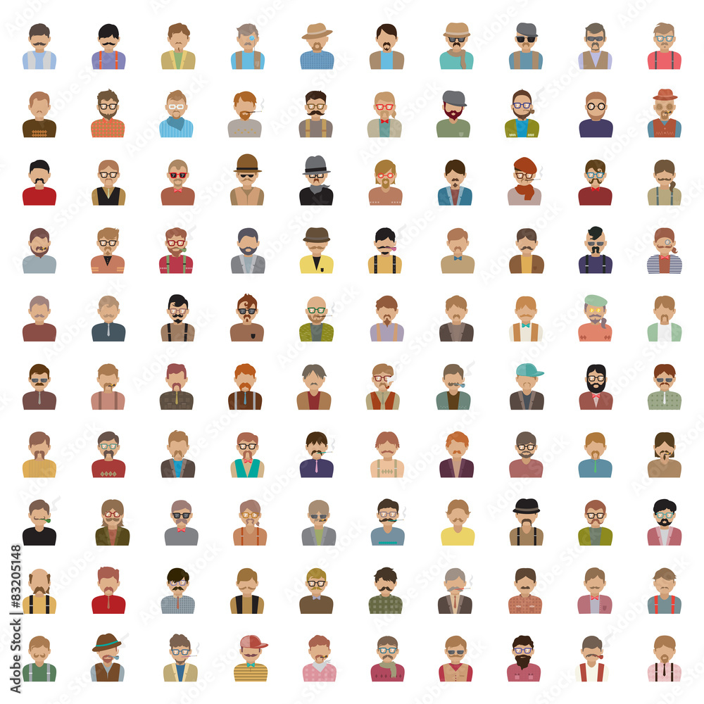 Flat People Icons - Isolated On White Background - Vector Illustration, Graphic Design Flat People Icons - Isolated On White Background - Vector Illustration, Graphic Design