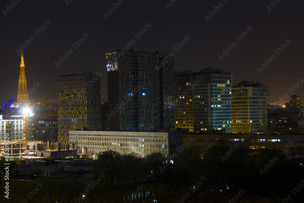 Naklejka premium landscape Moscow city, Moscow, Russia 