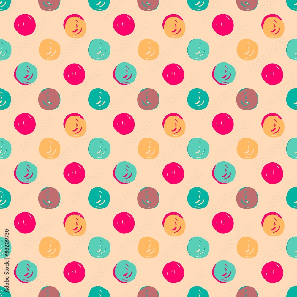 Hand Drawn Polka Dots Seamless Texture Hand Drawn Polka Dots Seamless Texture