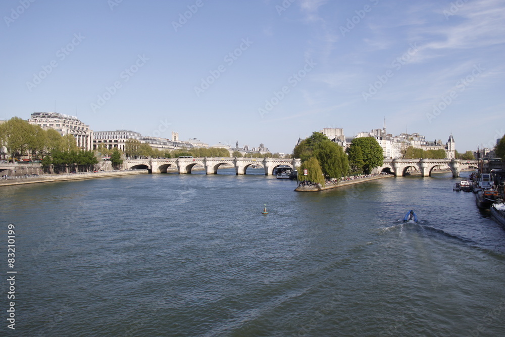 Ile de la Cité et Pont Neuf à Paris	