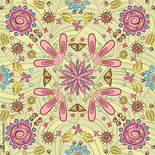 Floral decorations with flowers and leaves