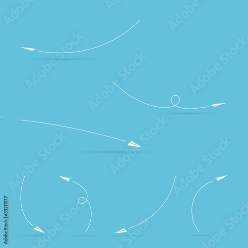 Paper Plane Vector Set
