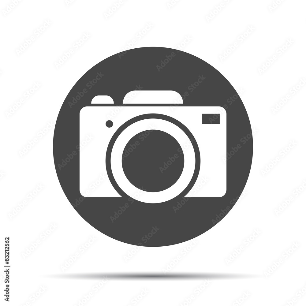 flat photo camera icon - vector illustration flat photo camera icon - vector illustration