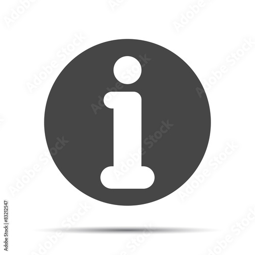 flat info icon on a white background