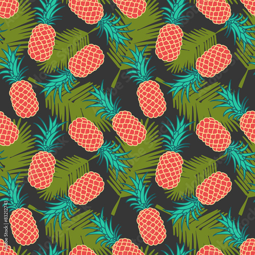 Abstract seamless pineapple pattern.vector illustration.