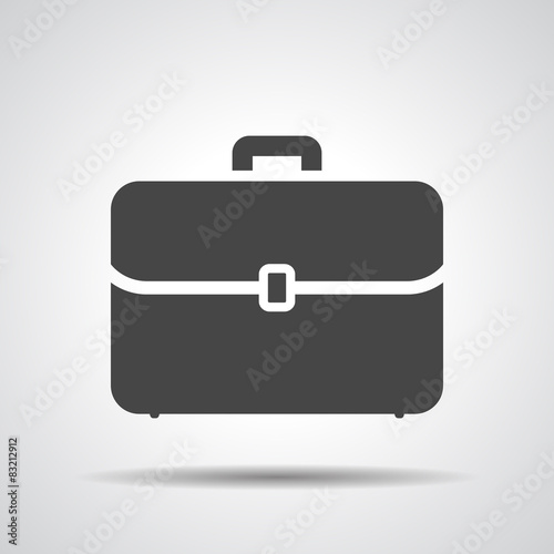 flat portfolio briefcase icon on a white background