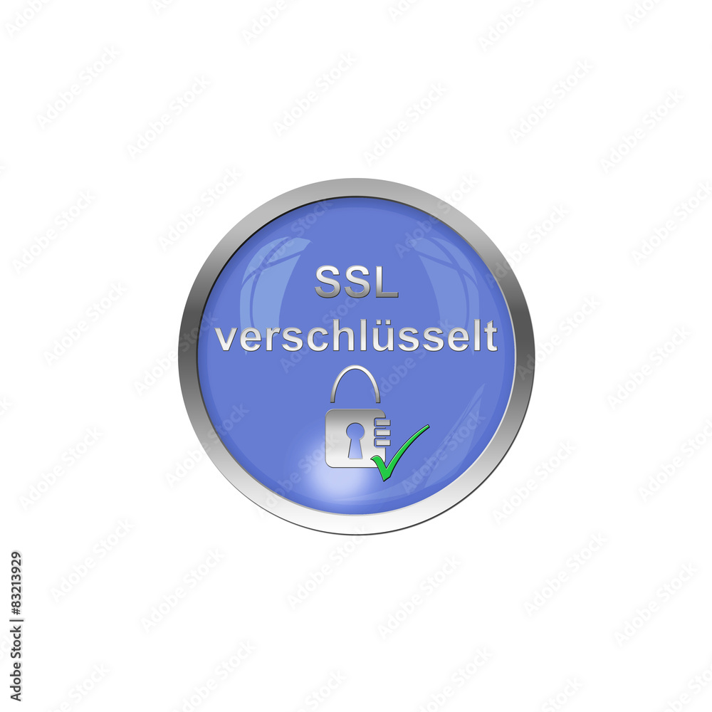 Button Blau - SSL Verschlüsselung Button Blau - SSL Verschlüsselung