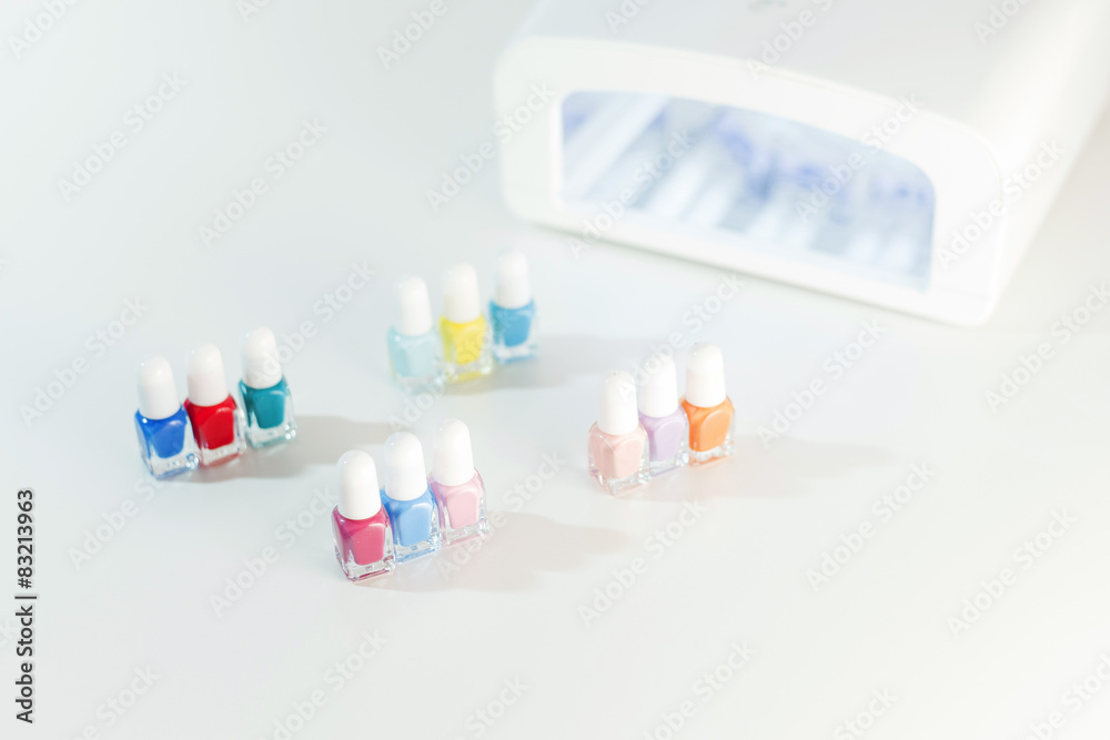 Nail manicure kit with UV lamp Nail manicure kit with UV lamp