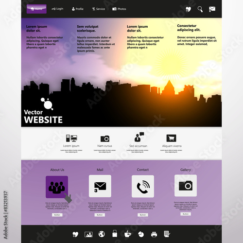 Web Design, Templates for website. 