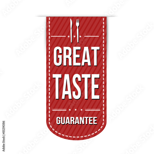 Great taste banner design