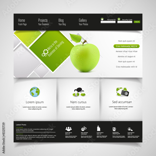 Modern Clean Green Business Website Template 