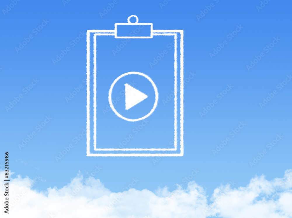 Notepad paper document cloud shape Notepad paper document cloud shape