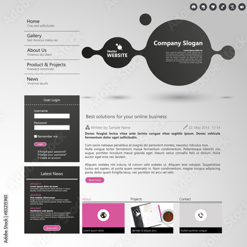 Web design, Website template Vector
