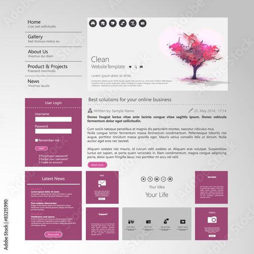 Web design, Website template Vector