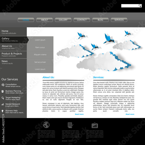 Web site design template 
