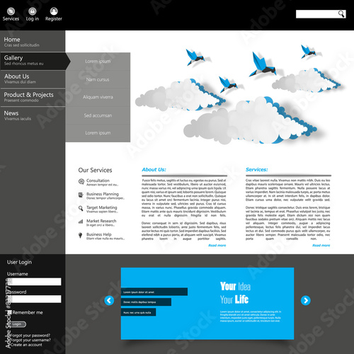 Web site design template 