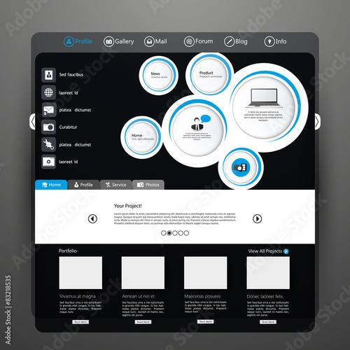 Business Website Template Vector