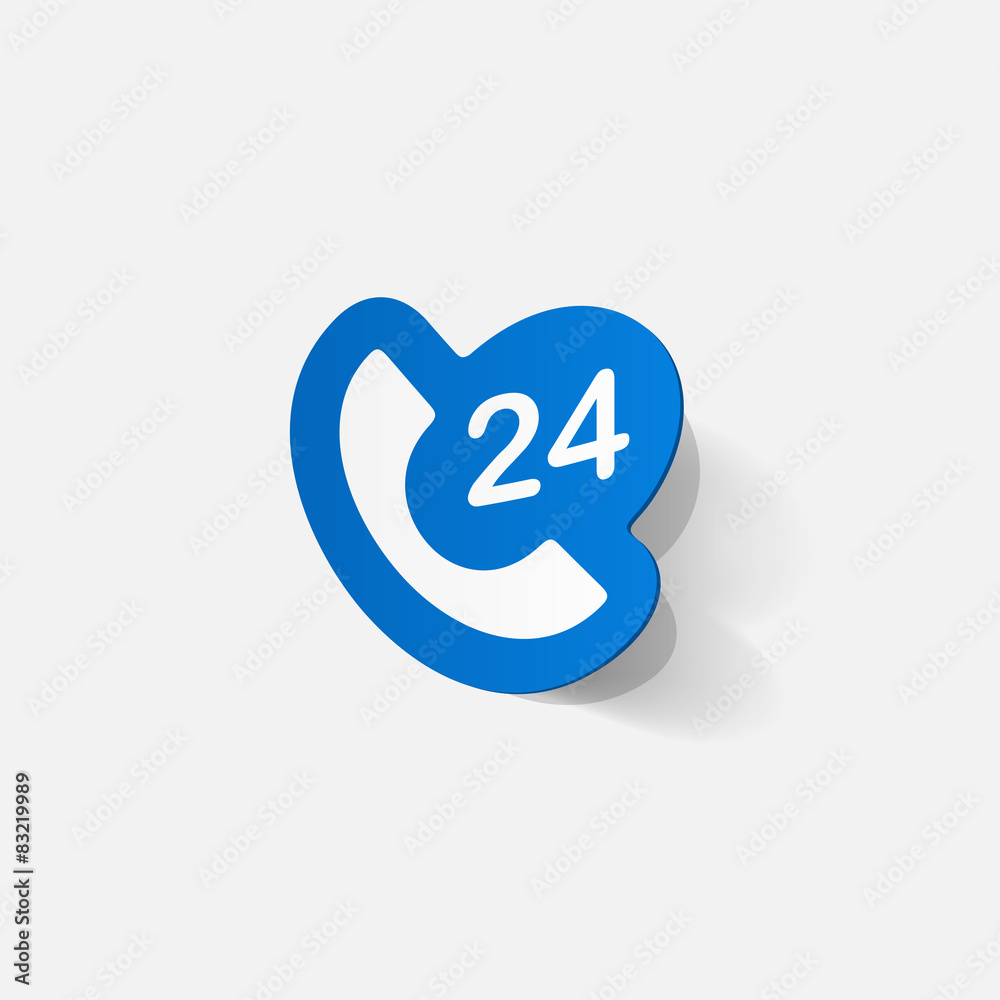 Paper clipped sticker: all-day customer support Paper clipped sticker: all-day customer support