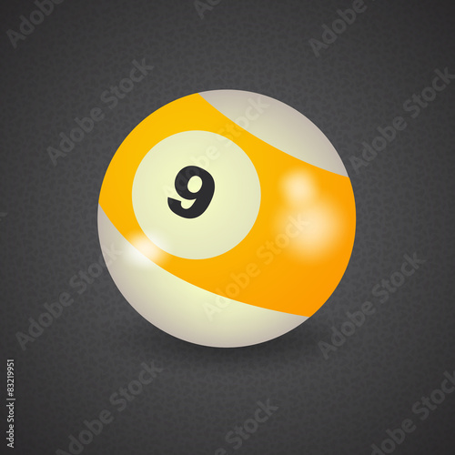 set of billiard balls, billiards, American ball number 9