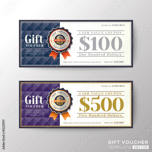 Gift certificate voucher coupon card template